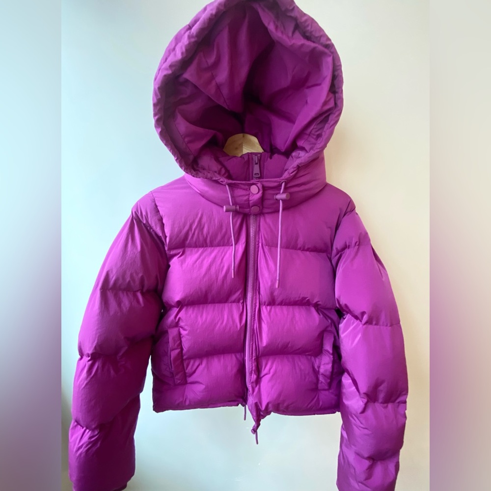 Good American Womens puffer jacket coat removable good size Large fall/winter
